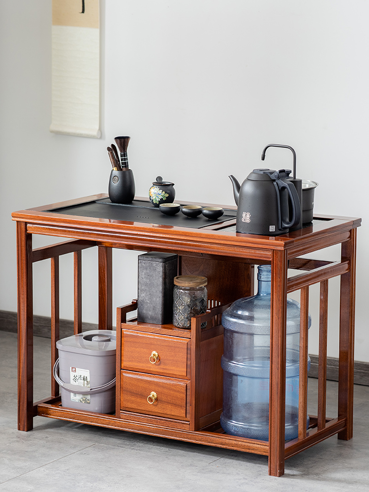 花梨木茶桌椅组合新中式功夫茶几套装一体家用实木阳台小户型茶台