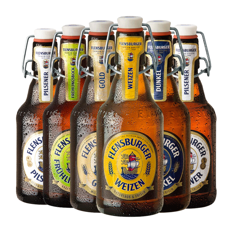 德国进口弗林博格精酿啤酒小麦黑啤金啤比尔森波克330ml瓶装整箱