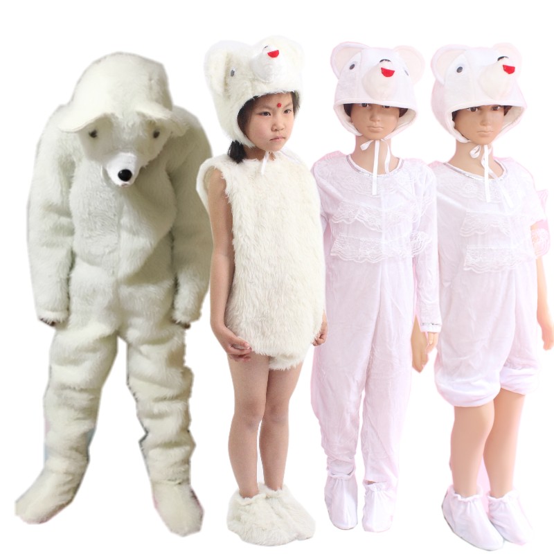 六一儿童节幼儿园学校表演服装幼儿儿童成人北极熊白熊装扮演出服