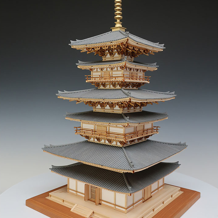 日本DIY手工拼装woodyjoe1/75药师寺东塔西塔木制古建筑模型玩具