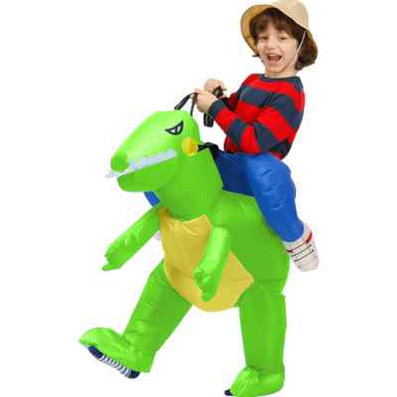 侏罗纪恐龙衣服充气服儿童坐骑人偶cos搞怪万圣节幼儿园演出服装