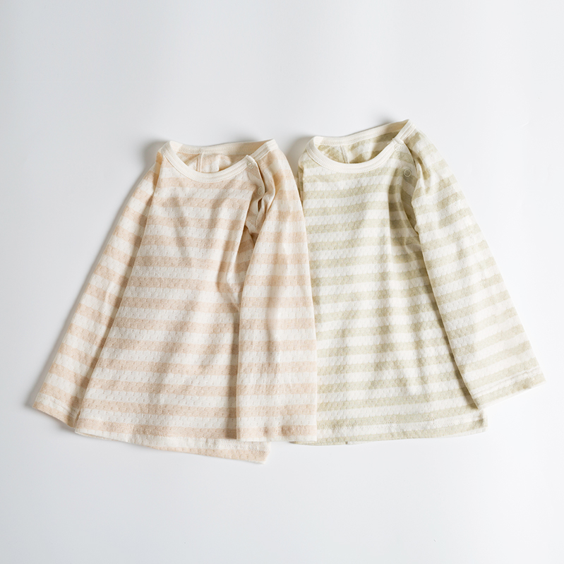宝宝长袖T恤夏季超薄纯棉圆领上衣男女婴儿衣服彩棉体恤婴幼儿