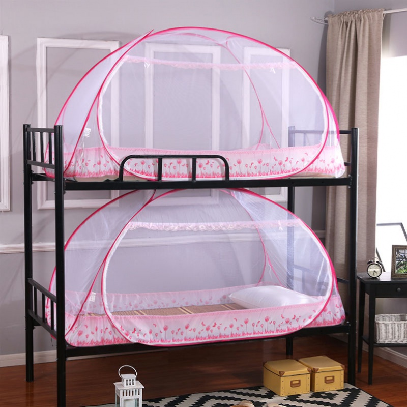 蒙古包蚊帐上下床铺用学生宿舍专用儿童床双层床男孩1.2米免安装