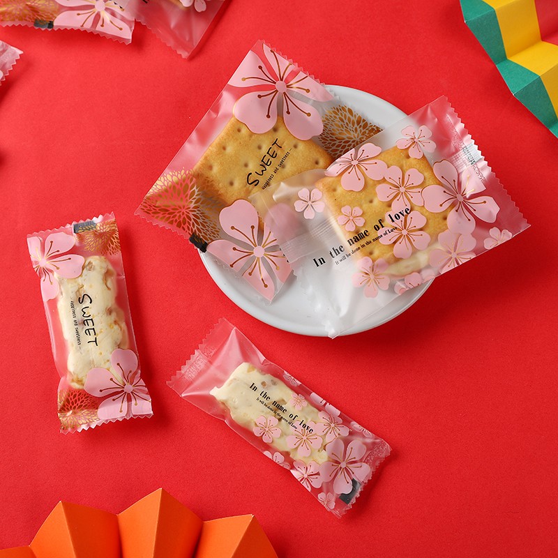 推荐新年雪花酥包装袋糖果袋牛扎饼干机封袋手提盒自封袋牛轧糖包