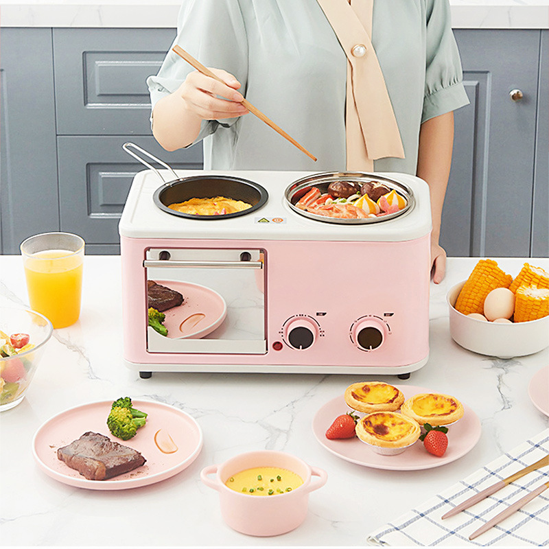 多功能网红早餐机家用四合一多士炉烤吐司面包小型三明治机电烤箱