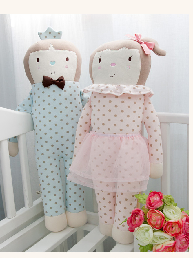 【现货】韩国进口有机棉婴幼儿抱枕娃娃新生儿娃娃儿童宝宝玩具
