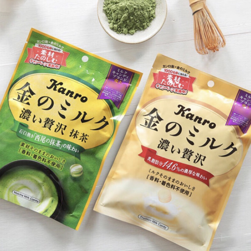 日本甘露抹茶糖KANRO甘乐北海道牛奶硬糖果白桃网红喜糖进口零食