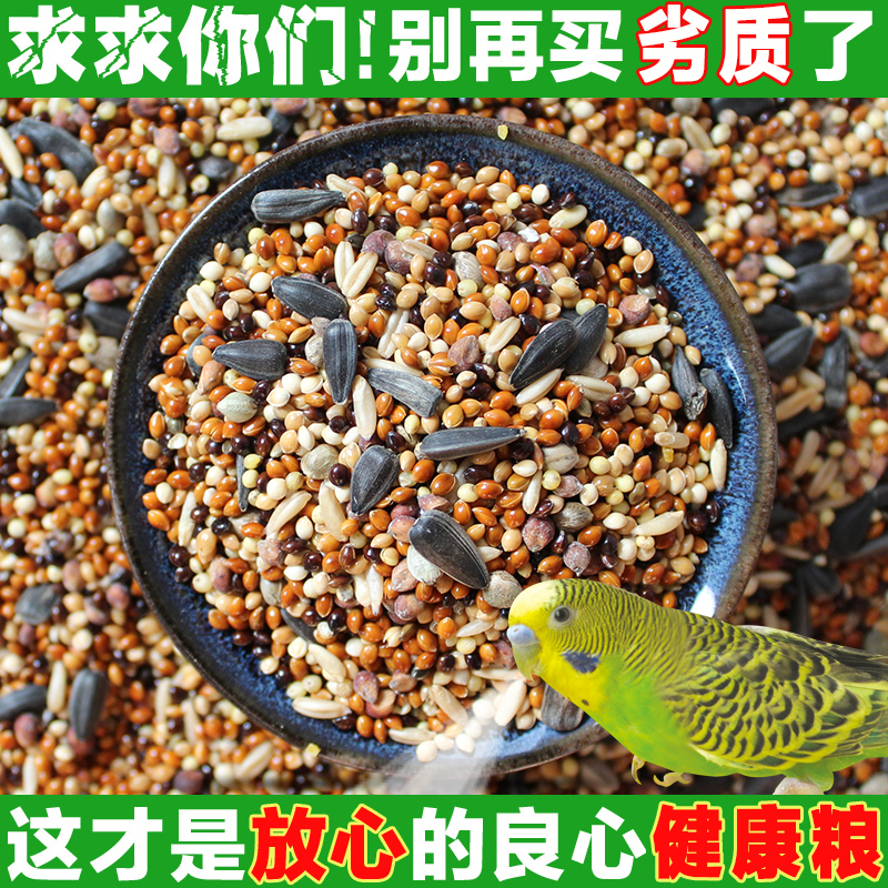 中小鹦鹉鸟食饲料八色红黍子虎皮牡丹鹦鹉混合营养粮谷子带壳鸟粮