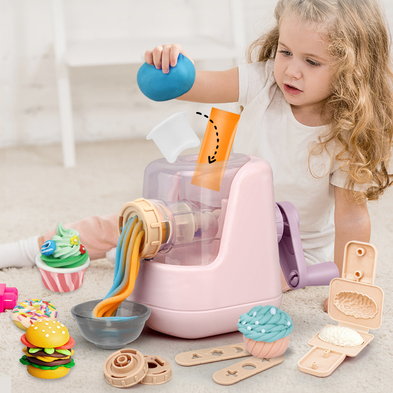 推荐DIY Color Mud Noodle Machine Play House Pretend Toy Simu