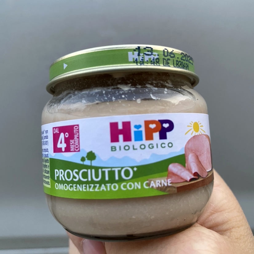 意大利版HIPP喜宝肉泥2段猪肉火腿肉泥营养肉泥进口辅食宝宝80克