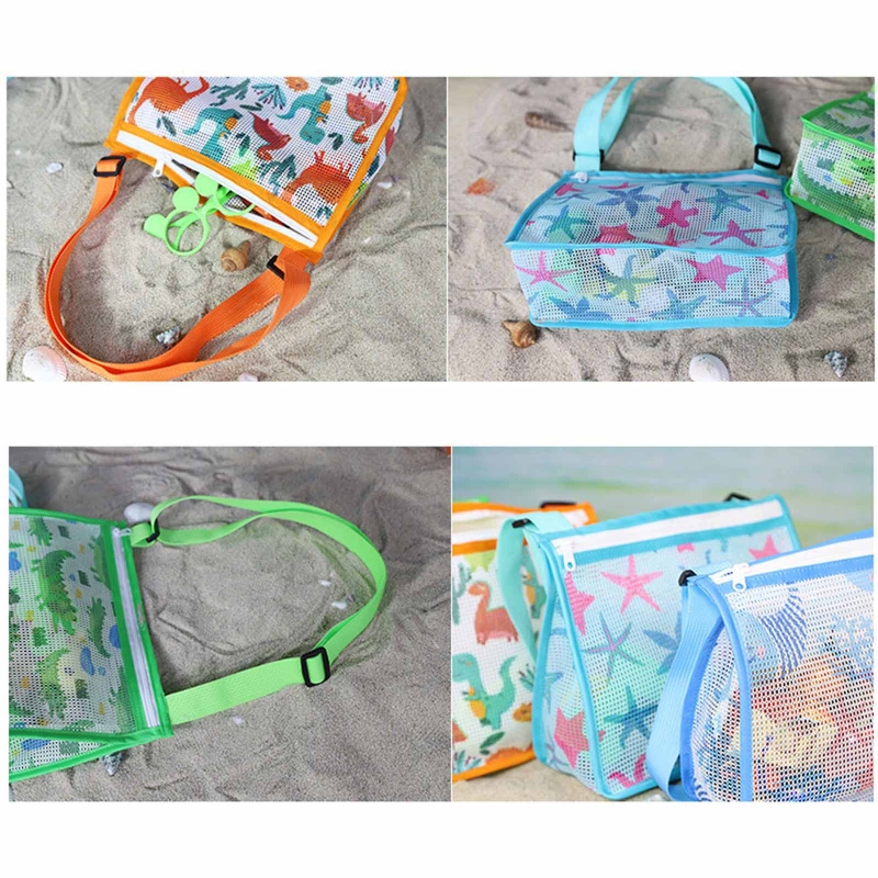 推荐Q9QB Cloth Mesh Bag for Kids Sand Play Castle Toys Beach