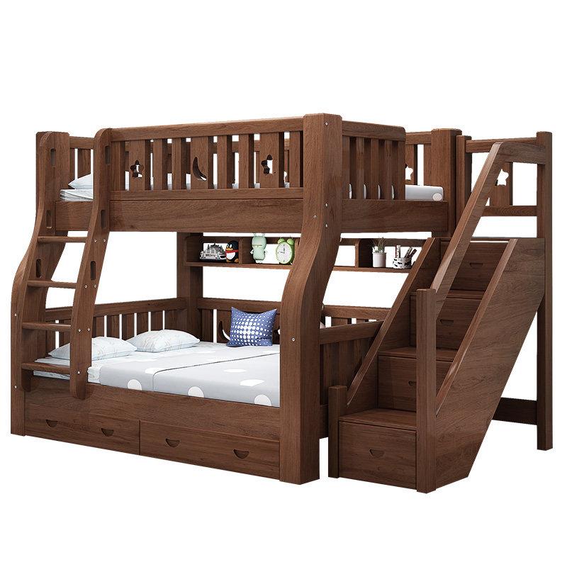 定制全实木上下铺高低床上下床子母床大人母子床两层儿童床折叠双
