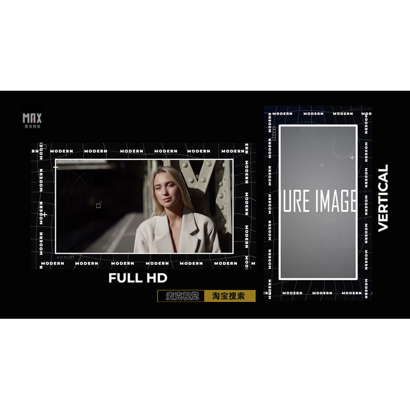 fcpx卡点模板 11个模块化时尚都市嘻哈视频边框final cut pro插件