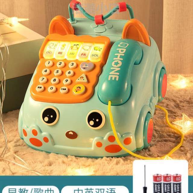 男2电话.早教宝宝一岁婴儿座机按键仿真儿童音乐手机玩具益智女孩