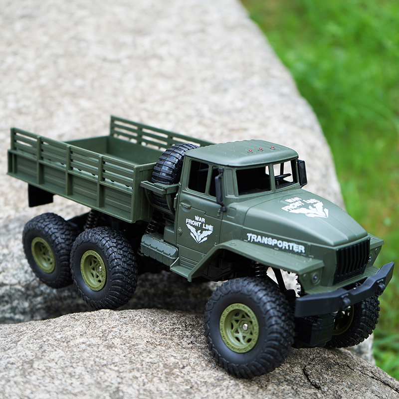 超大遥控军卡越野车军事重型卡车模型四驱攀爬车儿童男孩玩具礼物