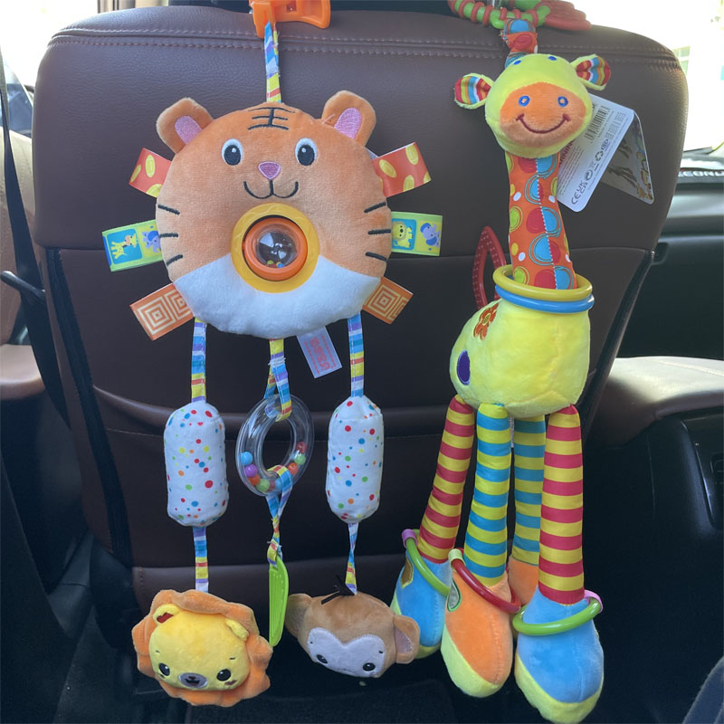 婴儿0-1岁床铃 推车挂件宝宝安全座椅摇铃汽车车载风铃安抚玩具