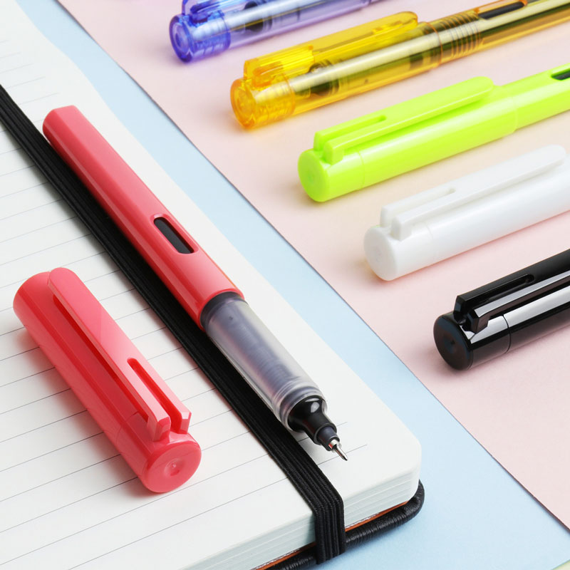 法国Semiramis狮美乐直液笔学生用中性笔碳素签字笔黑色速干中性笔水0.35全针管型大容量考试用笔可替换笔芯