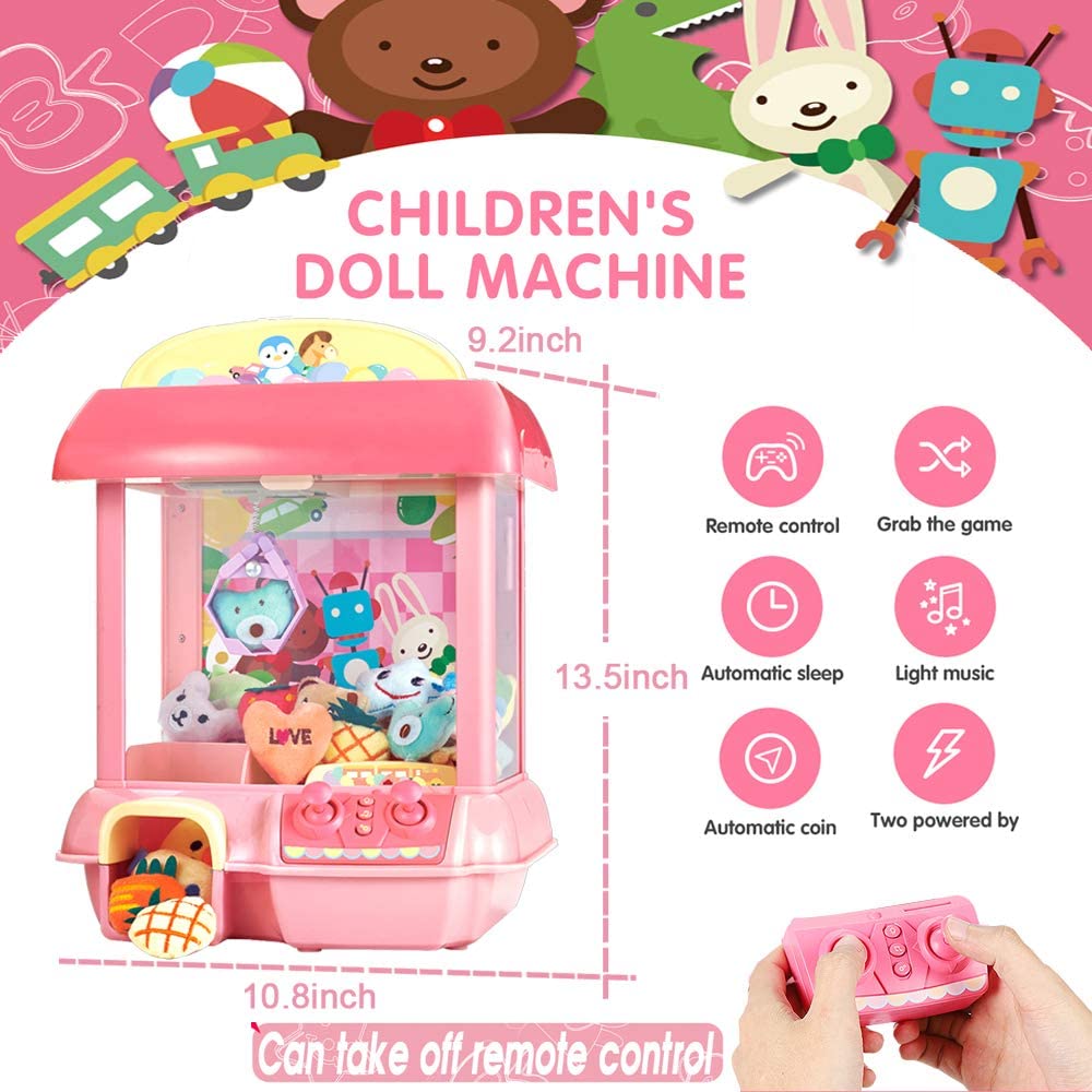 推荐DIY Doll Machine Kids Coin Operated Play Game Mini Claw