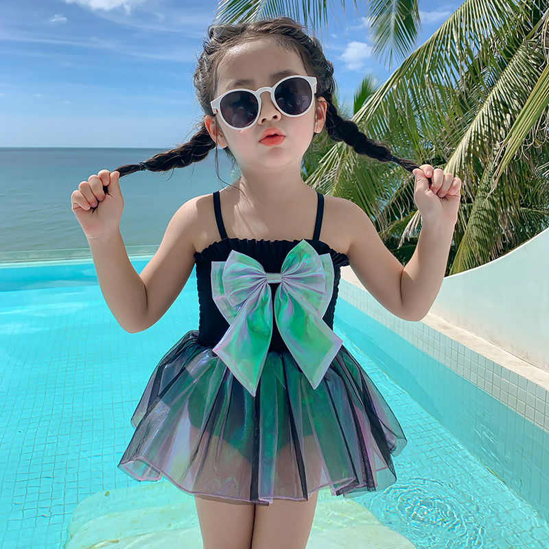 女童泳衣夏季新款儿童裙式游泳衣洋气公主3岁女孩女宝宝连体可爱2