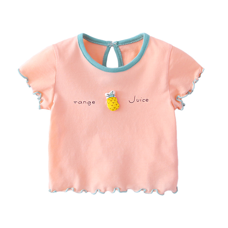 宝宝短袖T恤夏季新生儿上衣洋气女童体恤半袖薄款1岁婴儿夏装衣服