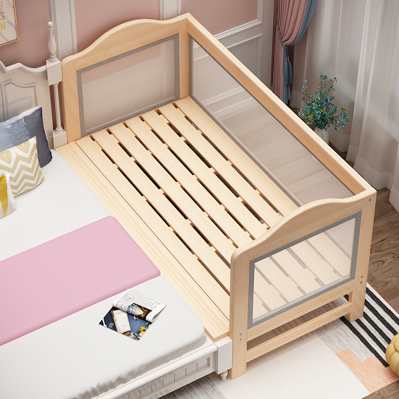实木儿童床拼接床加宽床边男孩女孩婴儿小床拼接大床儿童分床神器