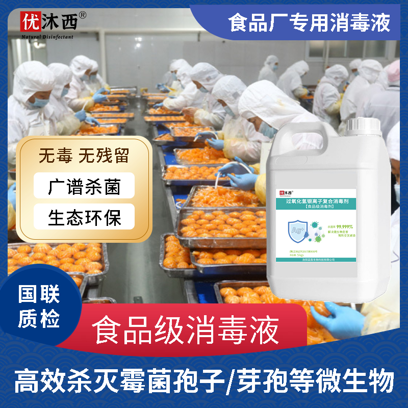 食品厂专用银离子消毒液原材料空间设备管道人员消毒杀菌食品级