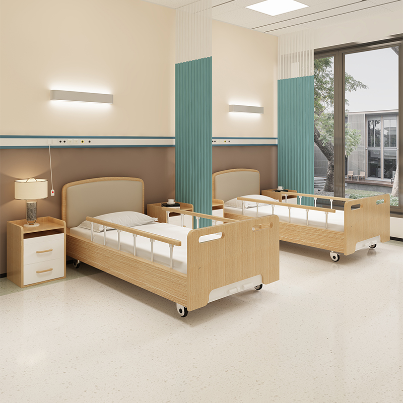 现代适老化老年单人床机构养老院专用床敬老院单多功能实木护理床