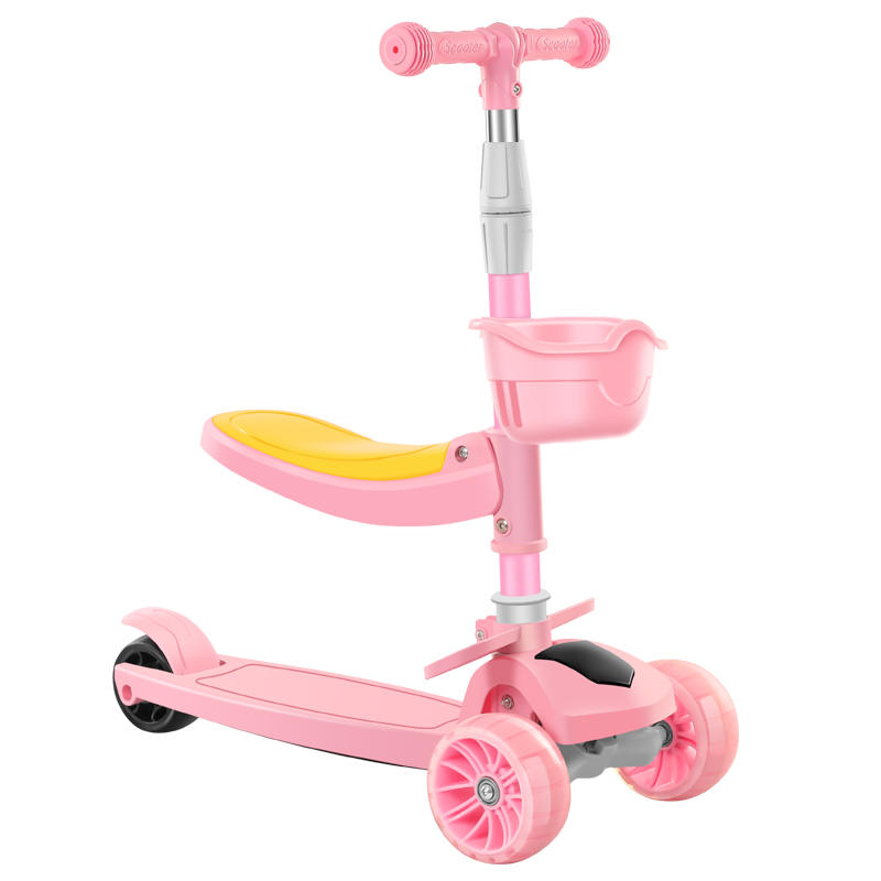 推荐儿童车子网红滑板车双脚分开1一3岁宝宝男女孩折叠单脚踏板滑