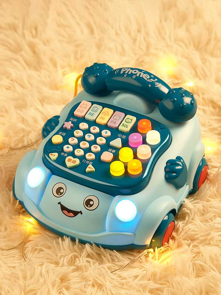 婴儿童电话机玩具仿真音乐座机益智1男孩早教一岁女宝宝多功能6月