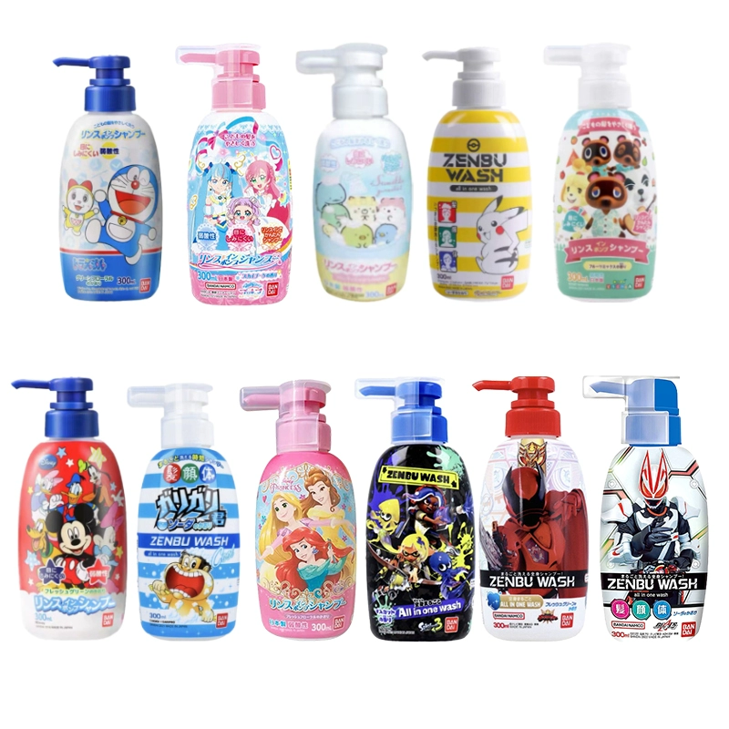 日本万代儿童洗发水露液护发素3-15洗护女童6女孩12岁男孩沐浴露