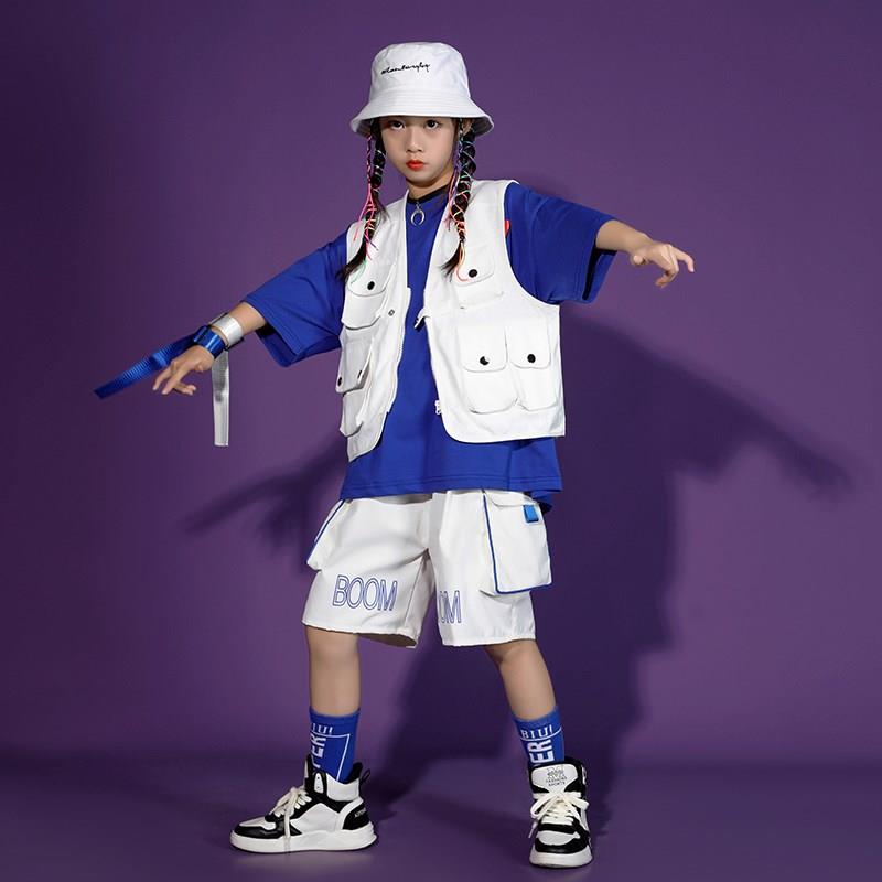 儿童炸街服装少儿演出服新款短袖夏季潮流嘻哈男童ipop街舞套装
