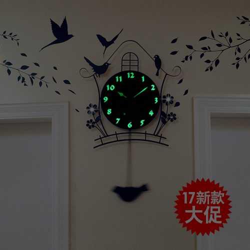 挂钟时尚黑色创意个性大静音时钟客厅墙上简约钟表挂表挂式挂上个