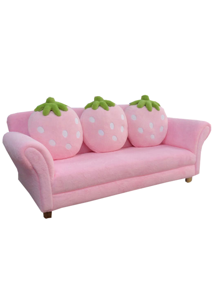 儿童沙发椅阅读角幼儿园小沙发组合区角可爱卡通宝宝布艺草莓沙发