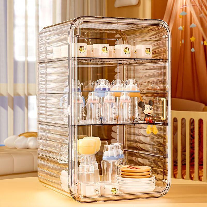奶瓶收纳箱宝宝餐具收纳盒婴儿专用辅食工具收纳柜碗筷沥水