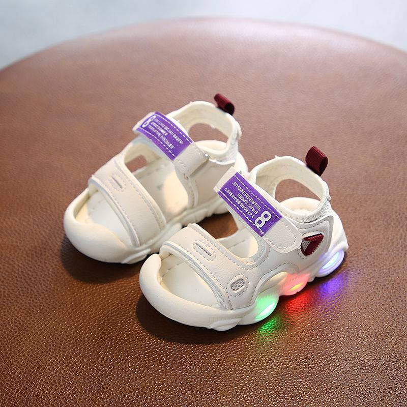 ,,婴儿学步鞋夏季新n款宝宝带灯凉鞋夏0-1-3岁男女婴儿鞋小童软