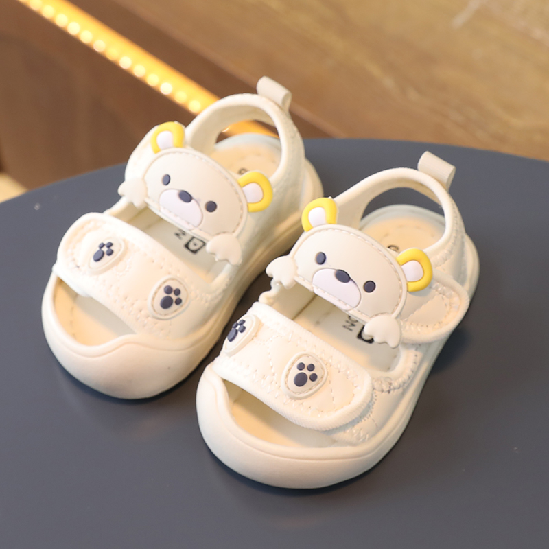 宝宝夏季凉鞋男宝0一1-2岁婴儿软底学步鞋女小童夏天包头透气鞋子