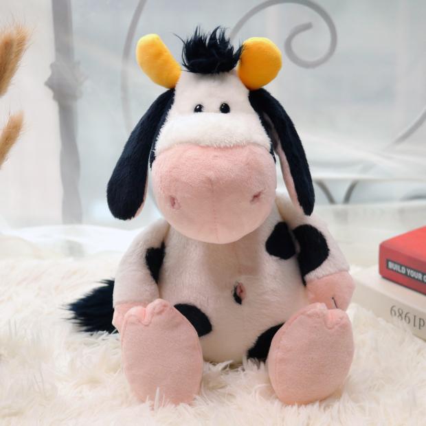 新品可爱小奶牛毛绒玩具公仔公司吉祥物定制年会礼物牛年礼物