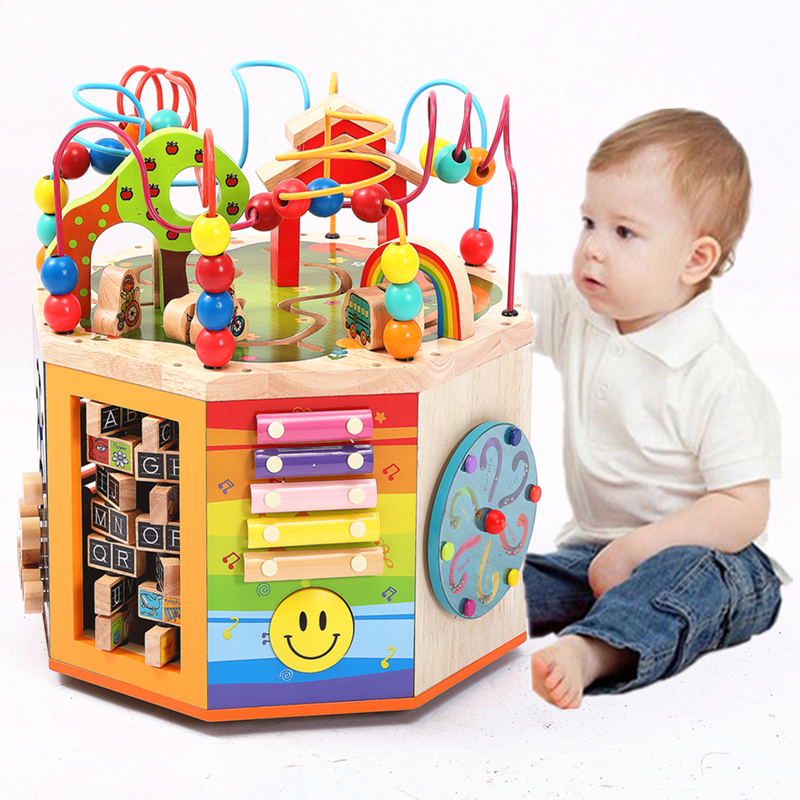 绕珠串珠儿童多功能百宝箱宝宝0-1-2一3岁益智力玩具6-12个月早教