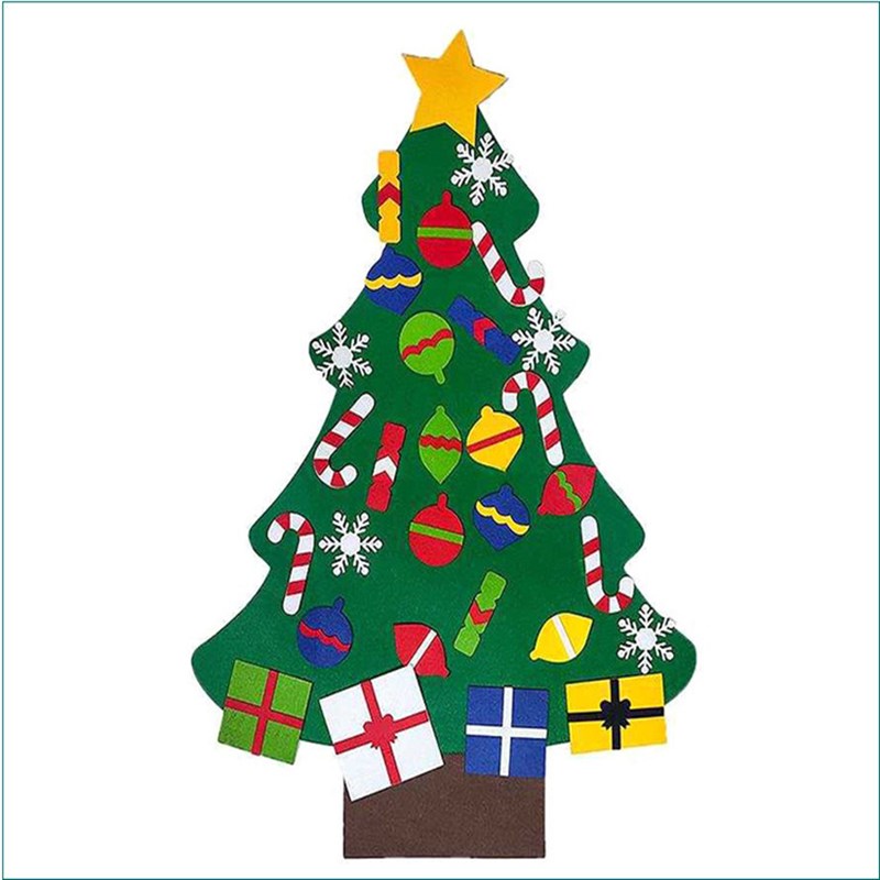 推荐新款毛毡圣诞树 儿童手工DIY圣诞树 自粘立体圣诞树装饰挂件