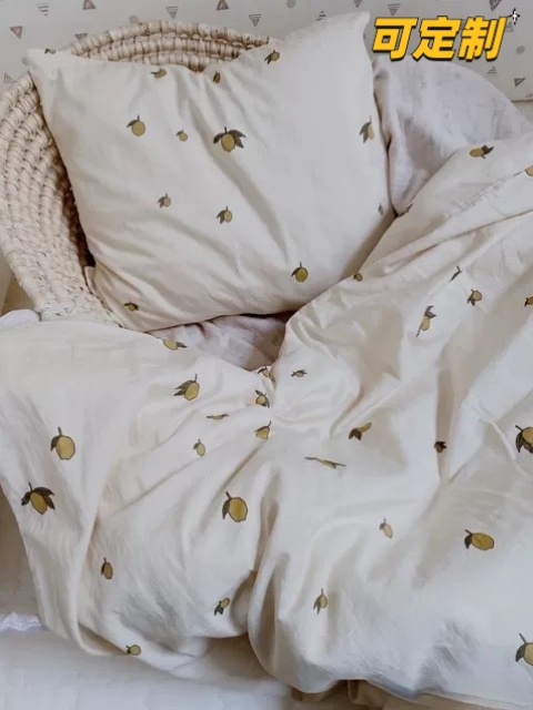 丹麦同款全棉婴儿床品三件套幼儿园床品精梳棉儿童被套枕套可定制