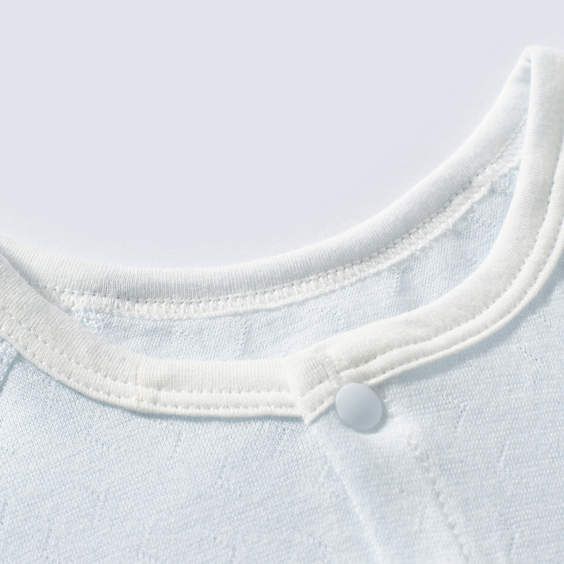 婴儿夏季薄款衣服长袖空调服休闲贴身睡衣0-12月宝宝透气连体衣