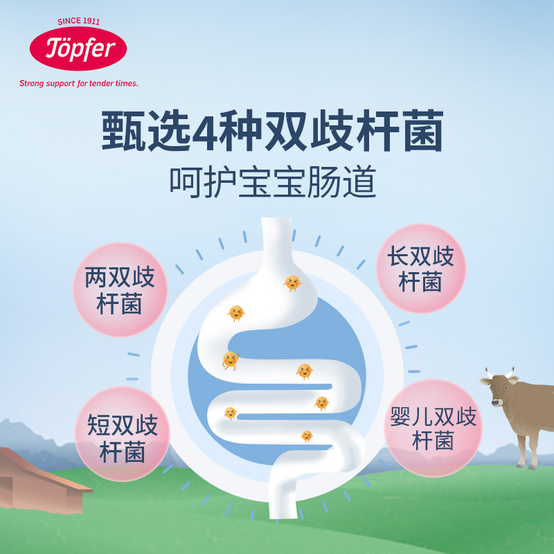 Topfer特福芬进口有机婴儿益生菌奶粉1-3-6岁儿童4段8盒装易吸收