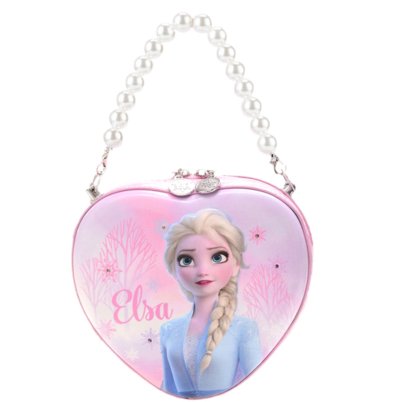 迪士尼正品冰雪奇缘爱莎公主手提包艾莎可爱闪光小女孩斜跨零钱包