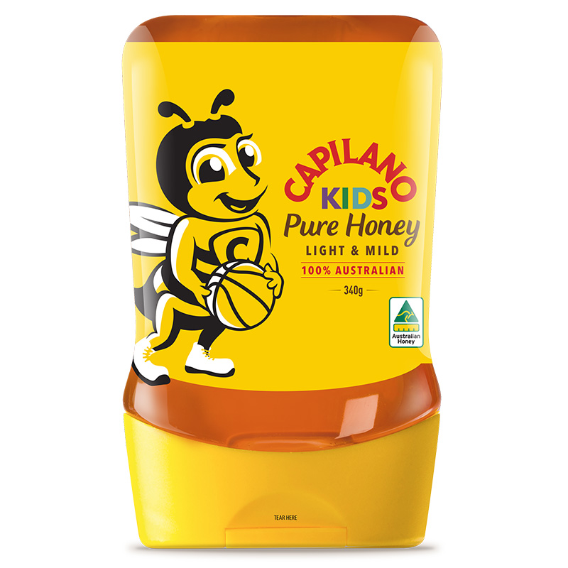 澳大利亚康蜜乐Capilano儿童清甜蜂蜜澳洲桉树土蜂蜜倒立装340g