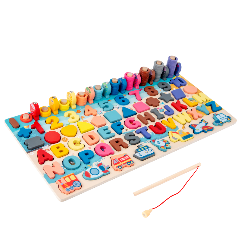 幼儿童数字积木早教拼图益智力开发1-2周岁半3宝宝动脑玩具男女孩