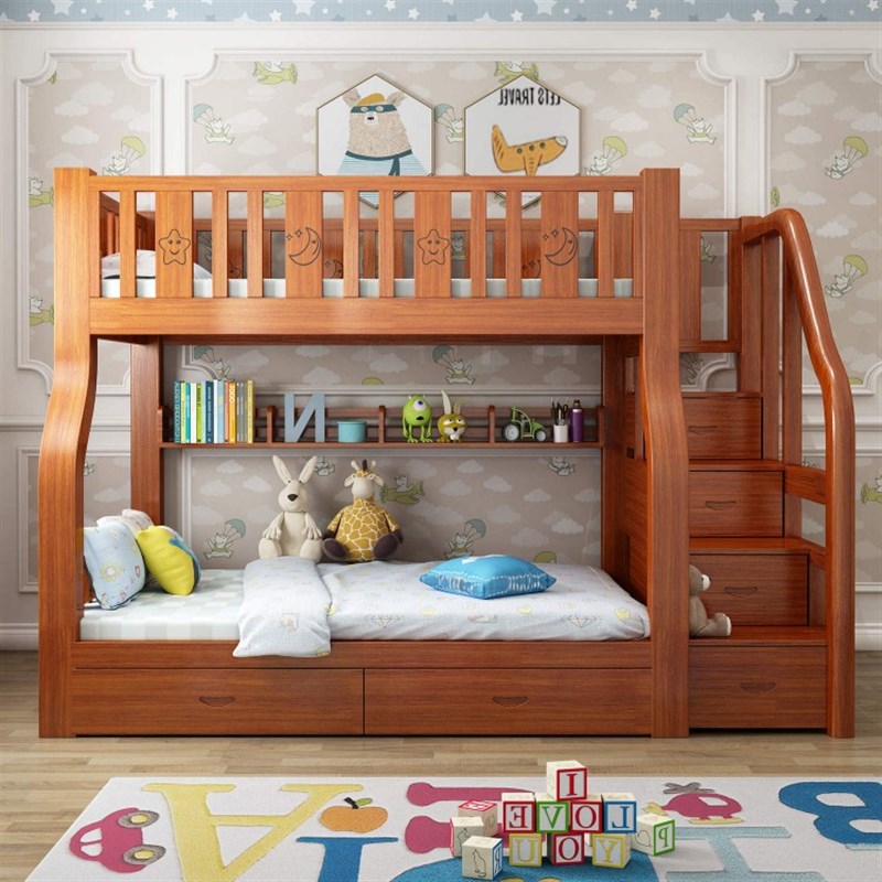 全实木上下床双层床多功能高低床子母床大人两层上下铺木床儿童床