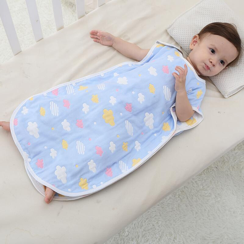 背心式婴儿童睡袋夏季薄款纯棉宝宝空调房护肚睡衣无袖防踢被神器
