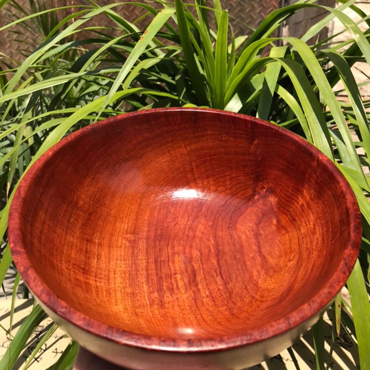 红木碗缅甸花梨木儿童碗防烫整木挖制餐具健康无漆实木成人小饭碗