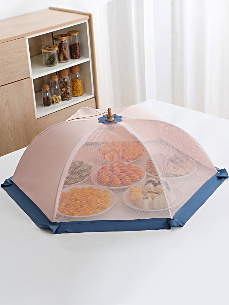 厨房可折叠餐桌罩饭菜罩子防苍蝇盖菜罩剩菜食物饭罩家用大遮伞菜