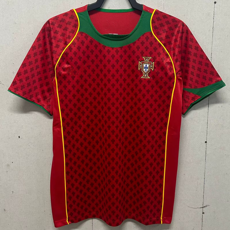 复刻版2004年欧洲杯葡萄牙复古老款球衣 C罗菲戈鲁伊科斯塔足球服